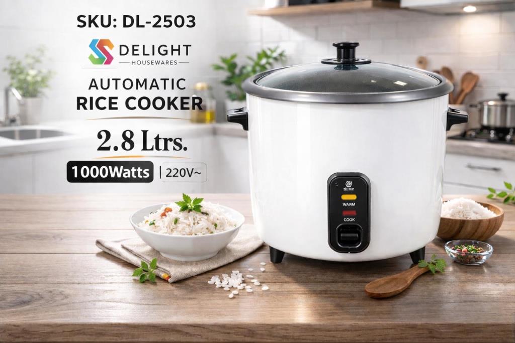 2.8LTR AUTOMATIC RICE COOKER - 1000WATTS