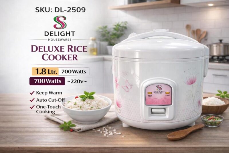 1.8Ltr Deluxe Rice Cooker - 700Watts *4*