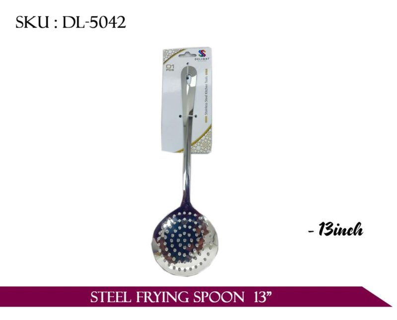 STEEL FRYING SPOON 13" *72*
