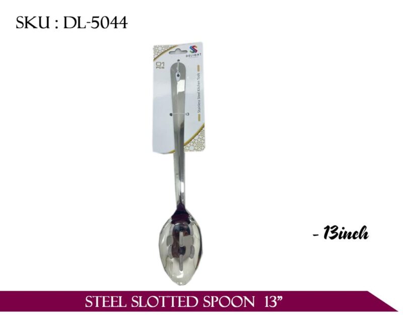 STEEL SPOTTED SPOON 13" *72*
