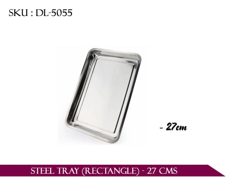 STEEL TRAY (RECTANLGLE) - 27CMS *36*