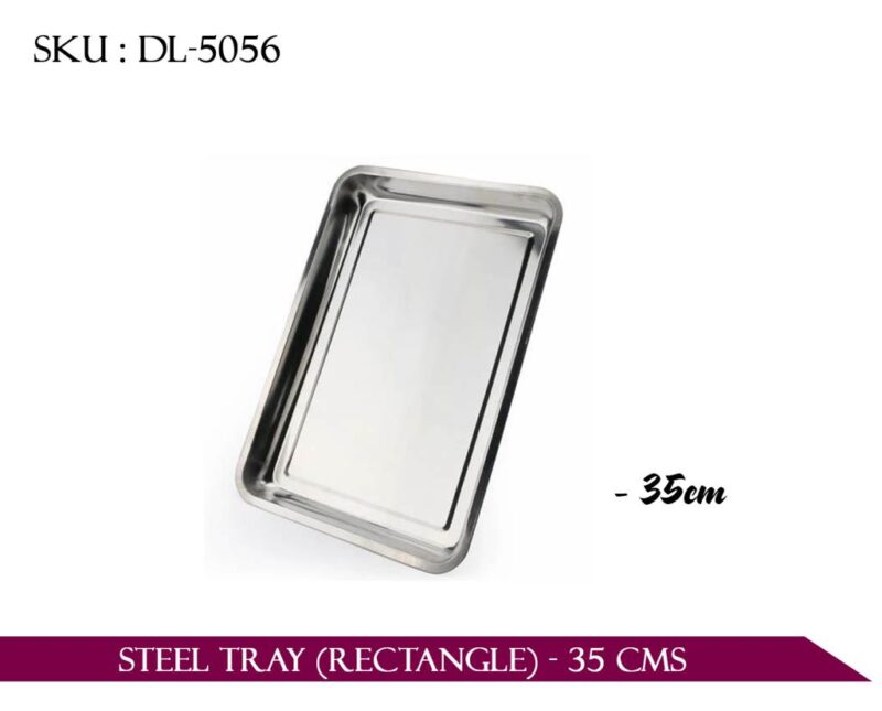 STEEL TRAY (RECTANLGLE) - 35CMS *24*