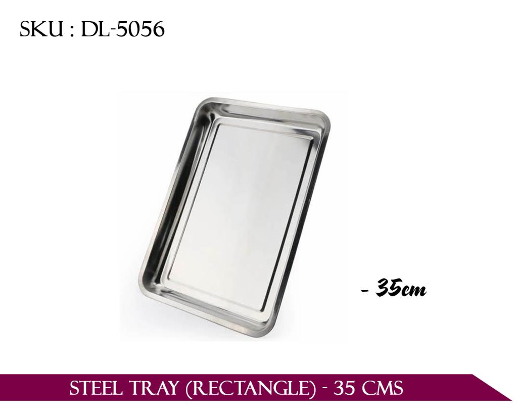 STEEL TRAY (RECTANLGLE) - 35CMS *24*