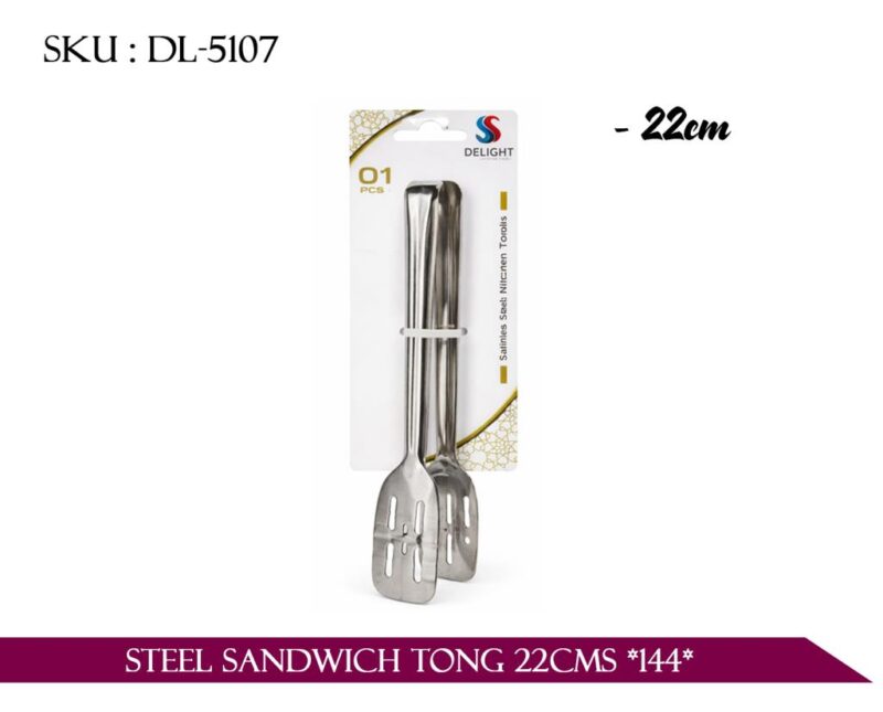 STEEL SANDWICH TONG 22CMS *144*