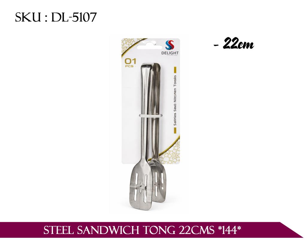 STEEL SANDWICH TONG 22CMS *144*