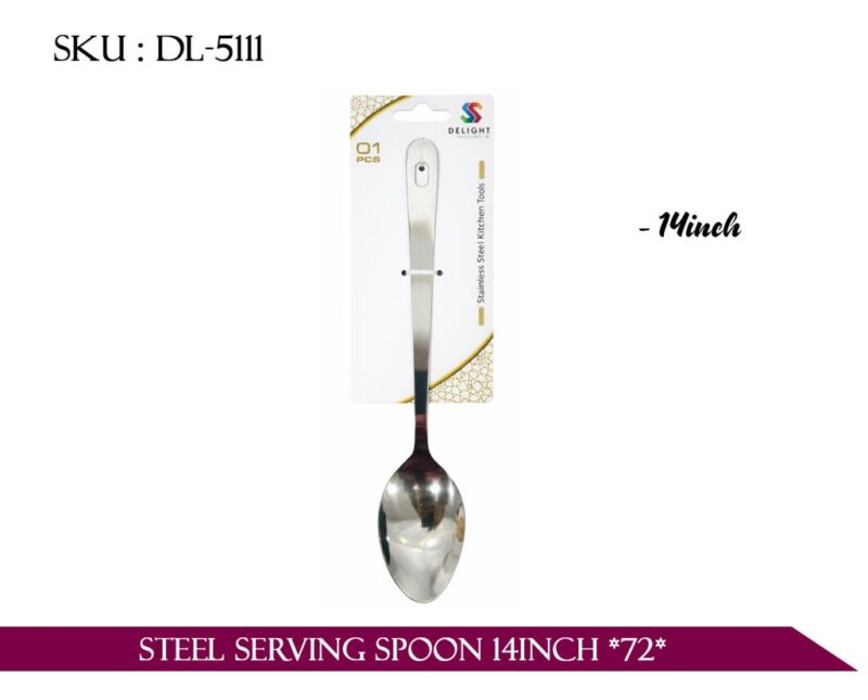 STEEL SERVING SPOON 14" *72*