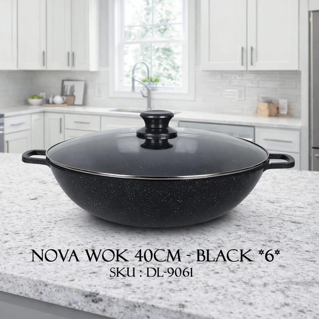NOVA WOK 40CM - BLACK *6*