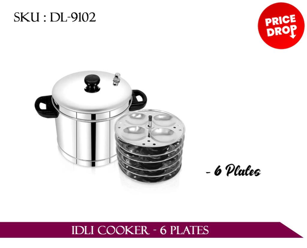 IDLI COOKER - 6PLATES(DL-9102) *6*