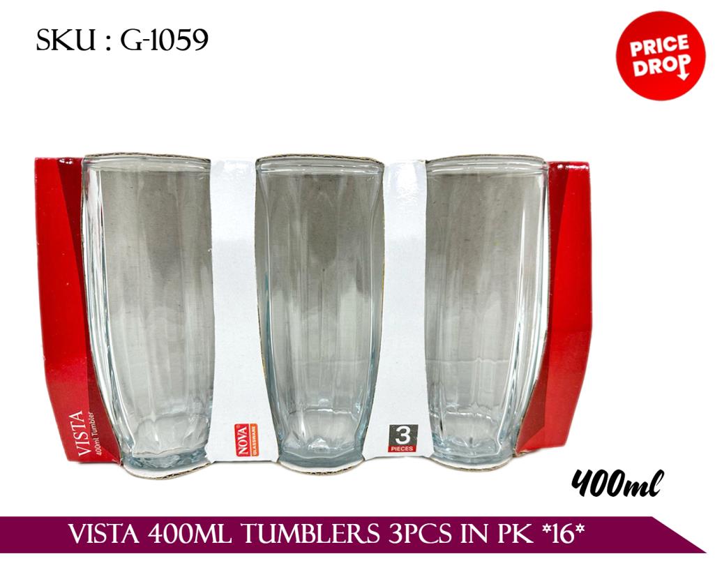 VISTA 400ML TUMBLERS 3PCS IN PK *16*
