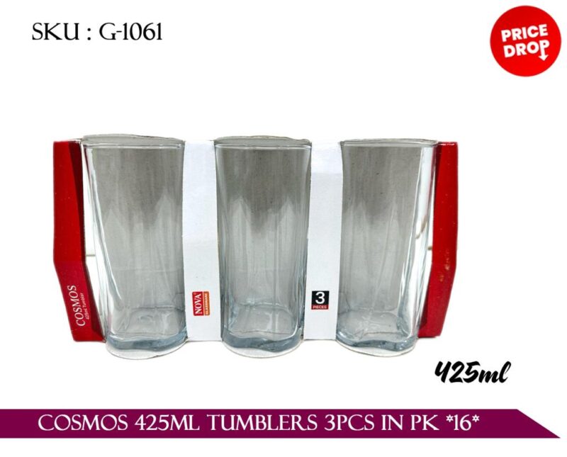 COSMOS 425ML TUMBLERS 3PCS IN PK *16*