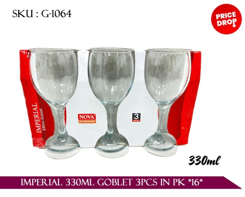 IMPERIAL 330ML GOBLET 3PCS IN PK *16*