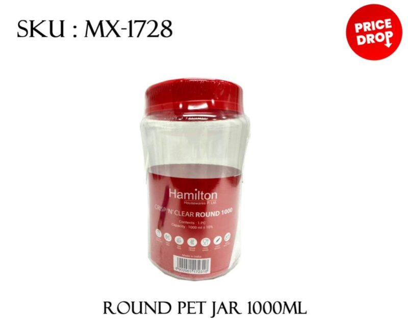 ROUND PET JAR 1000ML *72*