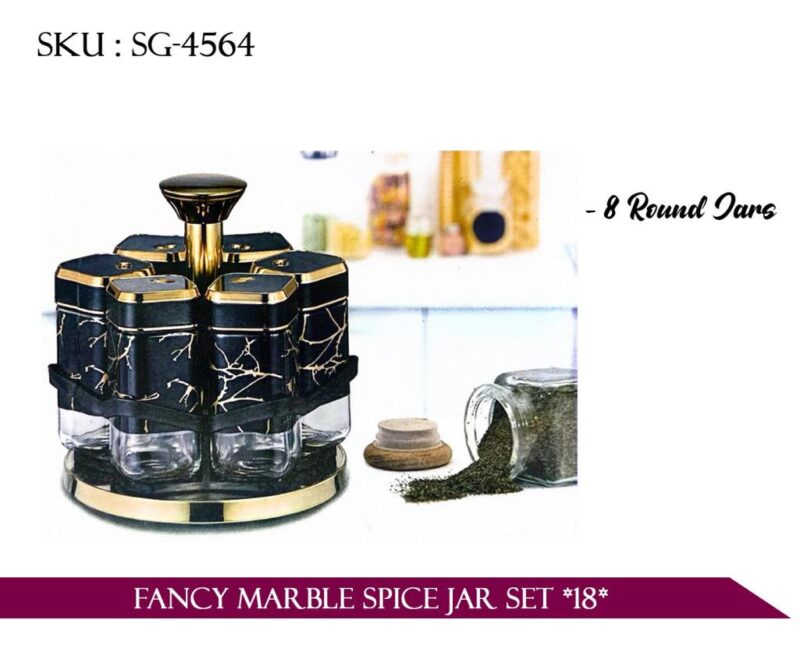 FANCY MARBLE SPICE JAR SET *18*