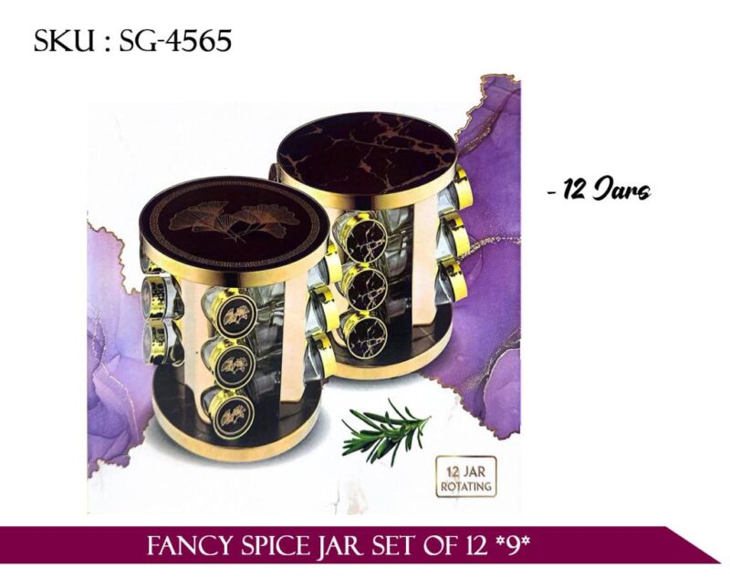 FANCY SPICE JAR SET OF 12