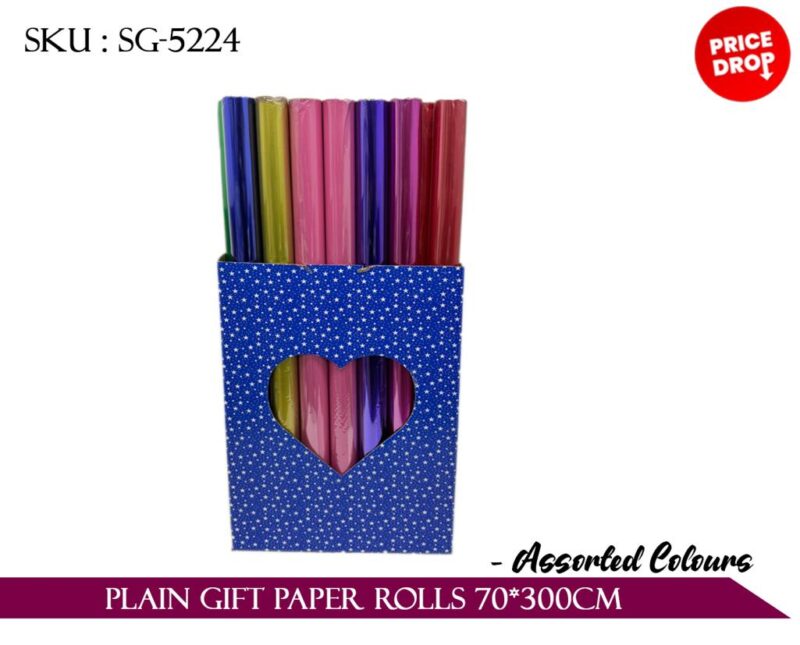 PLAIN GIFT PAPER ROLLS 70*300CM *56*
