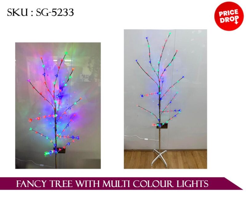 FANCY TREE WITH LIGHTS - MULTI COLOUR *30*
