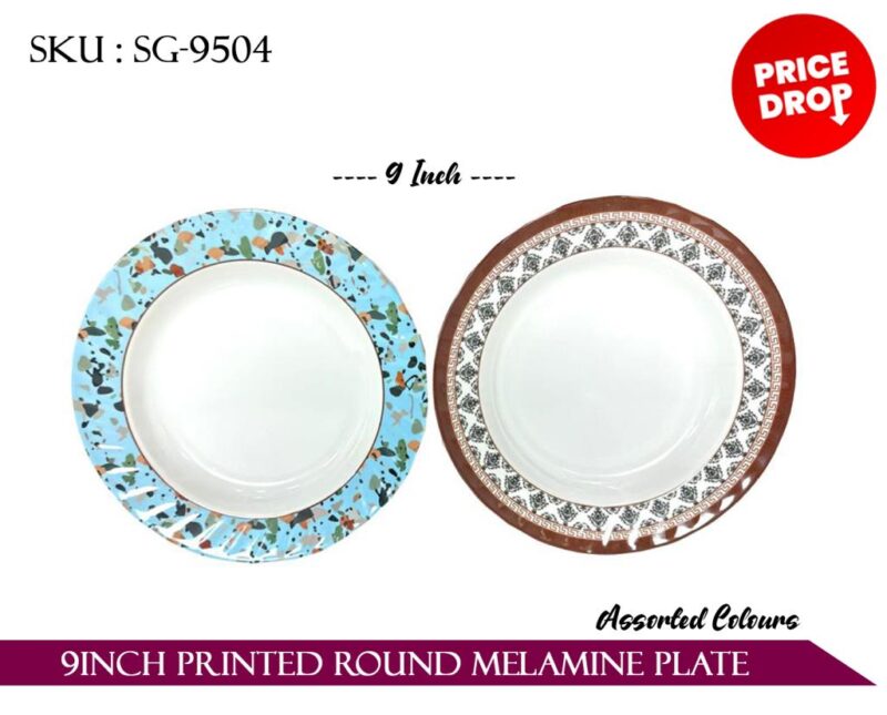9INCH PRINTED ROUND MELAMINE PLATE