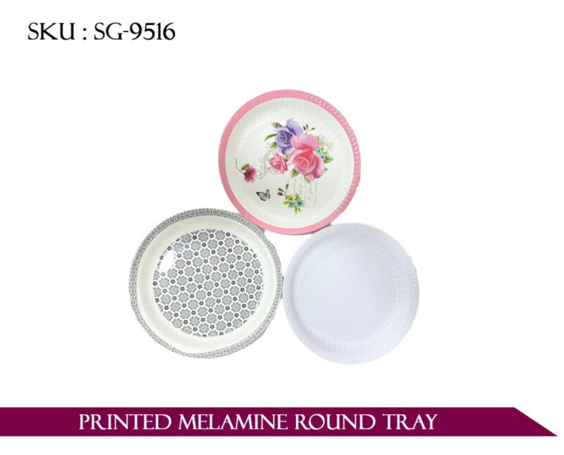 PRINTED MELAMINE ROUND TRAY