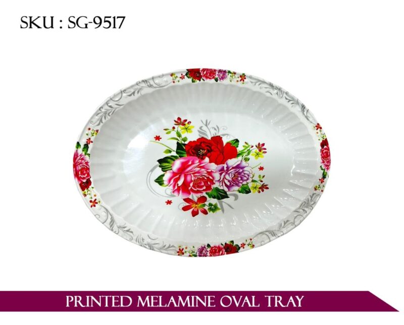 PRINTED MELAMINE OVAL TRAY