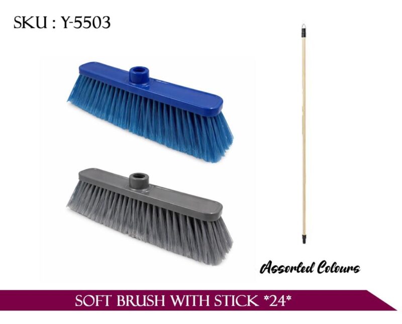 Soft brush with stick